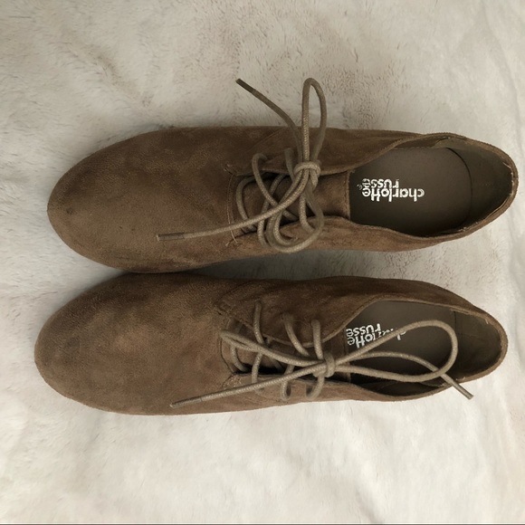 ❌SOLD❌ Tan Suede Tie Up Charlotte Russe Wedges - Picture 7 of 16